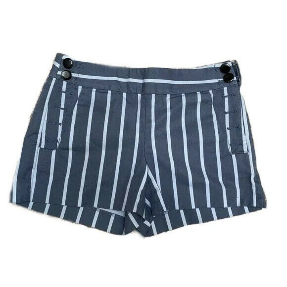 Loft Women's Blue & White Striped Shorts Size 00
